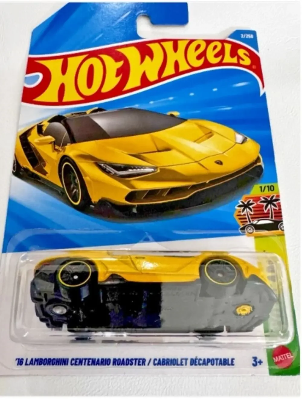 Hot Wheels '16 Lamborghini Centenario Roadster Yellow 2/250 HW Exotics 1/10